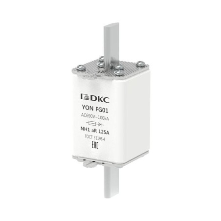 Предохранитель YON ножевого типа FG1 125А 690В хар-ка aR DKC 1FG01-0125-690V-AR
