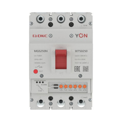 Выключатель автоматический 3п 100-250А 36кА MGS250N с электронным расцепителем ETS в литом корпусе YON MGS250N-3ETS0250