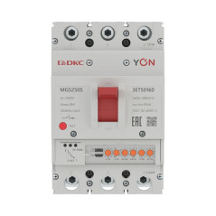 Выключатель автоматический 3п 63-160А 50кА MGS250S с электронным расцепителем ETS в литом корпусе YON MGS250S-3ETS0160