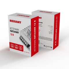 Источник питания LED 220В 12В 36Вт с разъемами под винт без влагозащ. (IP23) Rexant 200-036-1
