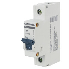 Выключатель автоматический модульный 1п C 16А 4.5кА ВА47-29 GENERICA MVA25-1-016-C