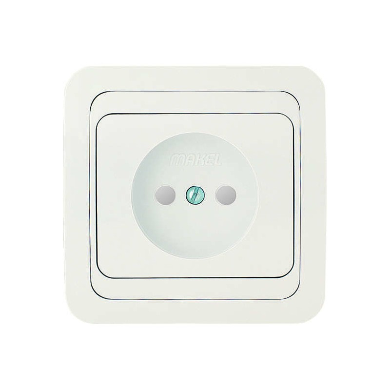 Розетка 1-м СП Mimoza 10А IP20 без заземл. защ. шторки бел./бел. Makel 12052 Розетка 1-м СП Mimoza 10А IP20 без заземл. защ. шторки бел./бел. Makel 12052