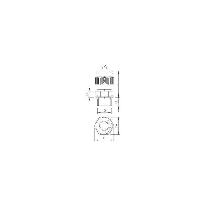Ввод кабельный Dкаб. 6-13 (Dмонтаж. отв. 24) IP68 серебр./сер. V-TEC VM20 SGR OBO 2022847