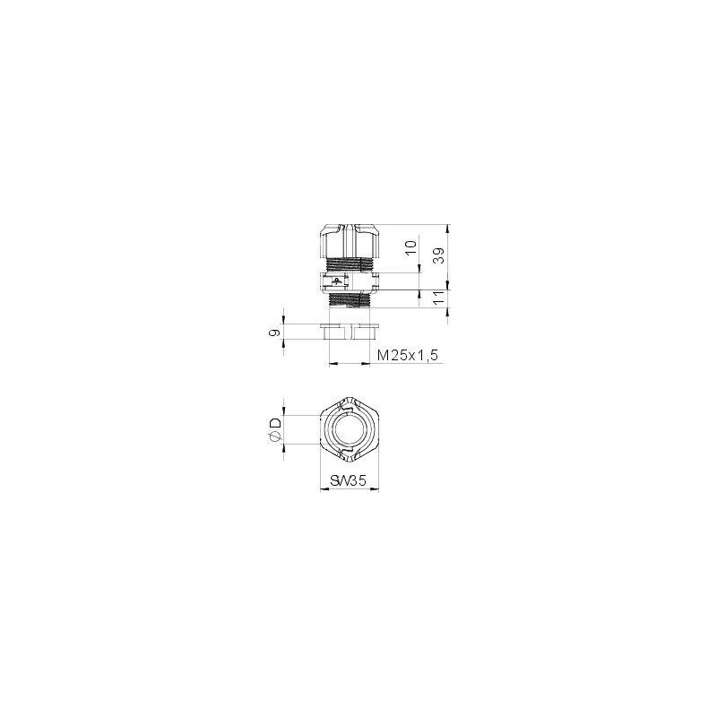 Ввод кабельный разборный V-TEC TB25 07-10 OBO 2024913 Ввод кабельный разборный V-TEC TB25 07-10 OBO 2024913