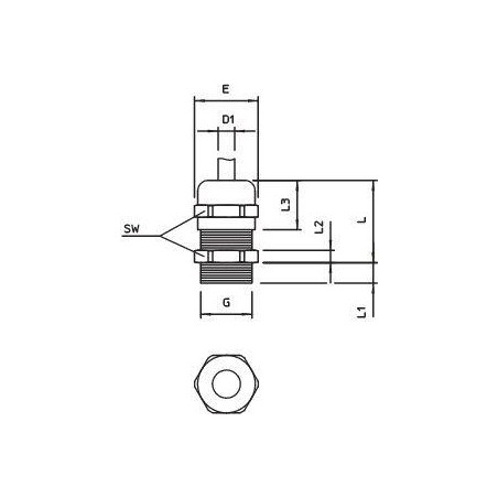 Ввод кабельный Dкаб. 7-14 (Dмонтаж. отв. 26.7) IP68 V-TEC PG16 MS OBO 2085658