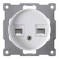 Розетка компьютерная + телефонная 2-м СП Florence RJ45 + RJ11 кат.5E механизм бел. (1E20801300) OneKeyElectro 2172771 Розетка компьютерная + телефонная 2-м СП Florence RJ45 + RJ11 кат.5E механизм бел. (1E20801300) OneKeyElectro 2172771