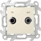 Розетка телевизионная оконечная TV/SAT СП Simon 24 IP20 механизм сл. кость Simon 2410486-031