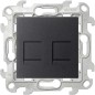 Розетка компьютерная 2-м СП Simon 24 RJ45 кат.5E UTP IP20 механизм графит Simon 2450593-038 Розетка компьютерная 2-м СП Simon 24 RJ45 кат.5E UTP IP20 механизм графит Simon 2450593-038