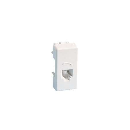 Розетка телефонная Simon 27 RJ12 6 контакт. узкий модуль механизм бел. Simon 27481-34