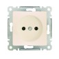Розетка 1-м СП Lillium 10А без заземл. с панелью механизм крем. Makel 30010022 Розетка 1-м СП Lillium 10А без заземл. с панелью механизм крем. Makel 30010022