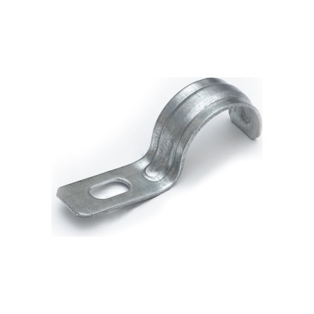 Скоба крепежная однолапковая усиленная противопожарная СМДУ d25-26мм метал. (уп.100шт) Промрукав PR13.02403