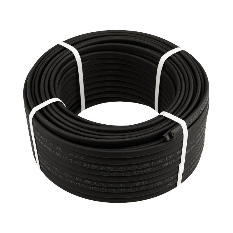 Кабель греющий саморег. SRL40-2 UV с УФ-защитой неэкранированный 40Вт/м 0.9кв.мм/40м (уп.50м) PROCONNECT 51-0232 Кабель греющий саморег. SRL40-2 UV с УФ-защитой неэкранированный 40Вт/м 0.9кв.мм/40м (уп.50м) PROCONNECT 51-0232