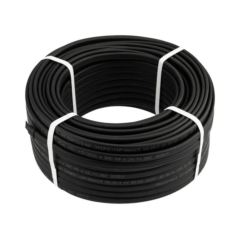 Кабель греющий саморег. SRL30-2 UV с УФ-защитой неэкранированный 30Вт/м 0.9кв.мм/55м (уп.50м) PROCONNECT 51-0230 Кабель греющий саморег. SRL30-2 UV с УФ-защитой неэкранированный 30Вт/м 0.9кв.мм/55м (уп.50м) PROCONNECT 51-0230