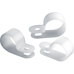 Скоба нейлоновая под винт 5 мм NCС-05-100-WH бел. (уп.100шт) Navigator 95715