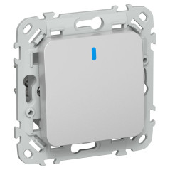 Выключатель проходной 1-кл. СП FLITE ВС61-1-1-ФлА 10А с индикацией механизм алюм. IEK FI-V12-1-10-1-K47