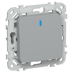 Выключатель 1-кл. СП FLITE ВС11-1-1-ФлС 10А с индикацией механизм сер. IEK FI-V10-1-10-1-K03