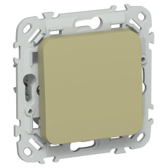 Выключатель кнопочный 1-кл. СП FLITE ВС11-2-0-ФлО 10А механизм олив. IEK FI-V14-0-10-1-K26