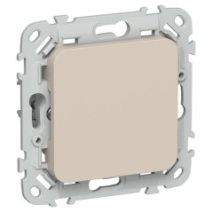 Заглушка СП FLITE ЗГ-ФлЛ с суппортом механизм льняной IEK FI-PL10-K88