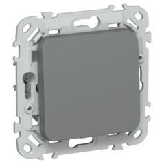 Выключатель проходной 1-кл. СП FLITE ВС61-1-0-ФлМА 10А механизм мокрый асфальт IEK FI-V12-0-10-1-K80