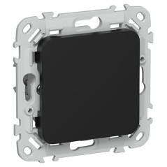 Заглушка СП FLITE ЗГ-ФлЧ с суппортом механизм черн. IEK FI-PL10-K02