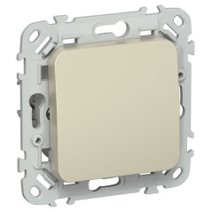 Выключатель проходной 1-кл. СП FLITE ВС61-1-0-ФлШ 10А механизм шампань IEK FI-V12-0-10-1-K37
