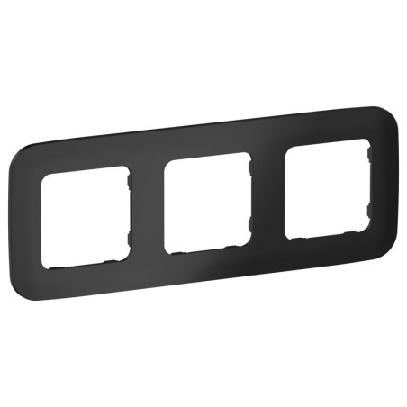 Рамка 3-м СП FLITE РУ-3-А-ФлЧ черн. IEK FI-M32-31-20-K02