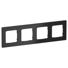 Рамка 4-м СП FLITE РУ-4-К-ФлЧ черн. IEK FI-M42-32-20-K02