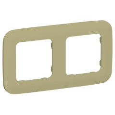 Рамка 2-м СП FLITE РУ-2-А-ФлО олив. IEK FI-M22-31-20-K26