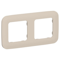 Рамка 2-м СП FLITE РУ-2-А-ФлЛ льняной IEK FI-M22-31-20-K88