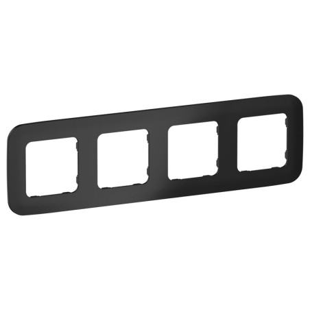 Рамка 4-м СП FLITE РУ-4-А-ФлЧ черн. IEK FI-M42-31-20-K02