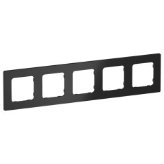 Рамка 5-м СП FLITE РУ-5-К-ФлЧ черн. IEK FI-M52-32-20-K02