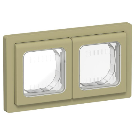 Рамка 2-м СП FLITE Рпро-2-55-ФлО IP55 олив. IEK FI-M20-32-55-K26
