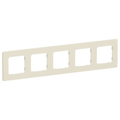 Рамка 5-м СП FLITE РУ-5-К-ФлСл сливочный IEK FI-M52-32-20-K86