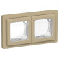 Рамка 2-м СП FLITE Рпро-2-55-ФлХ IP55 хаки IEK FI-M20-32-55-K59