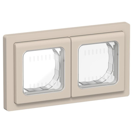 Рамка 2-м СП FLITE Рпро-2-55-ФлЛ IP55 льняной IEK FI-M20-32-55-K88