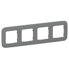 Рамка 4-м СП FLITE РУ-4-А-ФлМА мокрый асфальт IEK FI-M42-31-20-K80