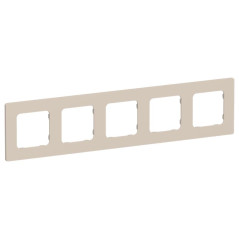 Рамка 5-м СП FLITE РУ-5-К-ФлЛ льняной IEK FI-M52-32-20-K88