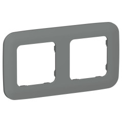 Рамка 2-м СП FLITE РУ-2-А-ФлМА мокрый асфальт IEK FI-M22-31-20-K80