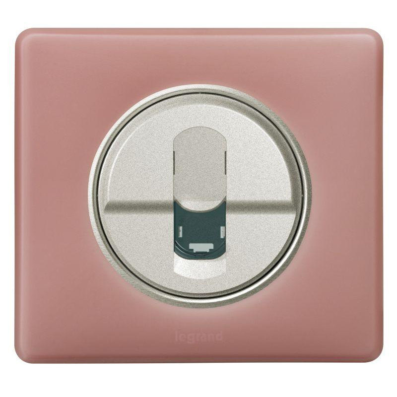 Панель лицевая Celiane для розетки компьютерной RJ45 титан Leg 068551 Панель лицевая Celiane для розетки компьютерной RJ45 титан Leg 068551