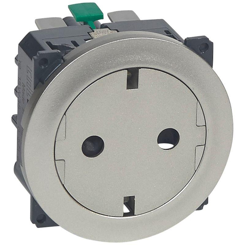 Розетка 1-м 2мод. Celiane 16А IP20 2P+E немецк. стандарт безвинтов. клеммы с плоск. лицев. панелью механизм титан Leg 067167 Розетка 1-м 2мод. Celiane 16А IP20 2P+E немецк. стандарт безвинтов. клеммы с плоск. лицев. панелью механизм титан Leg 067167