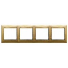 Рамка 4-м Valena горизонт. матов. зол. (блист.) IEK 694368