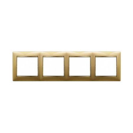 Рамка 4-м Valena горизонт. матов. зол. (блист.) IEK 694368