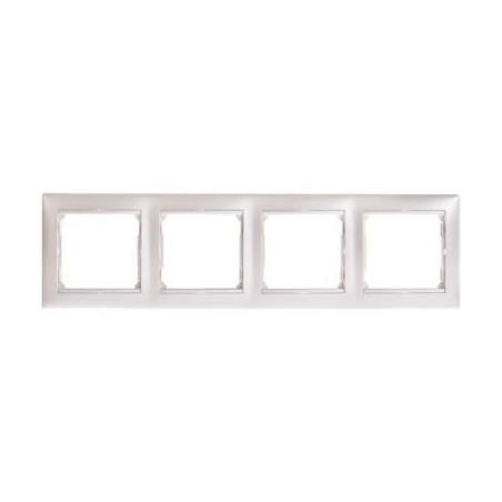 Рамка 4-м Valena горизонт. жемчуж. (блист.) IEK 694381