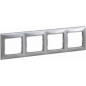 Рамка 4-м Valena горизонт. матов. алюм. (блист.) IEK 694379 Рамка 4-м Valena горизонт. матов. алюм. (блист.) IEK 694379