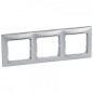Рамка 3-м Valena горизонт. алюм. модерн (блист.) IEK 694358
