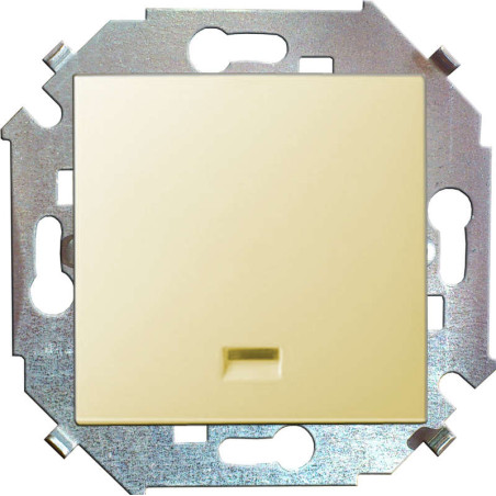 Механизм кнопки клавишной 1-м СП с подсветкой 16А Simon15 сл. кость 1591160-031