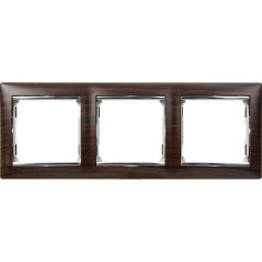 Рамка 3-м Valena горизонт. ноктюрн/сереб. Leg 770393