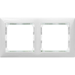 Рамка 2-м Valena горизонт. бел./кристалл Leg 774462