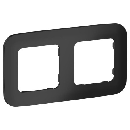 Рамка 2-м СП FLITE РУ-2-А-ФлЧ черн. IEK FI-M22-31-20-K02