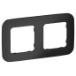 Рамка 2-м СП FLITE РУ-2-А-ФлЧ черн. IEK FI-M22-31-20-K02